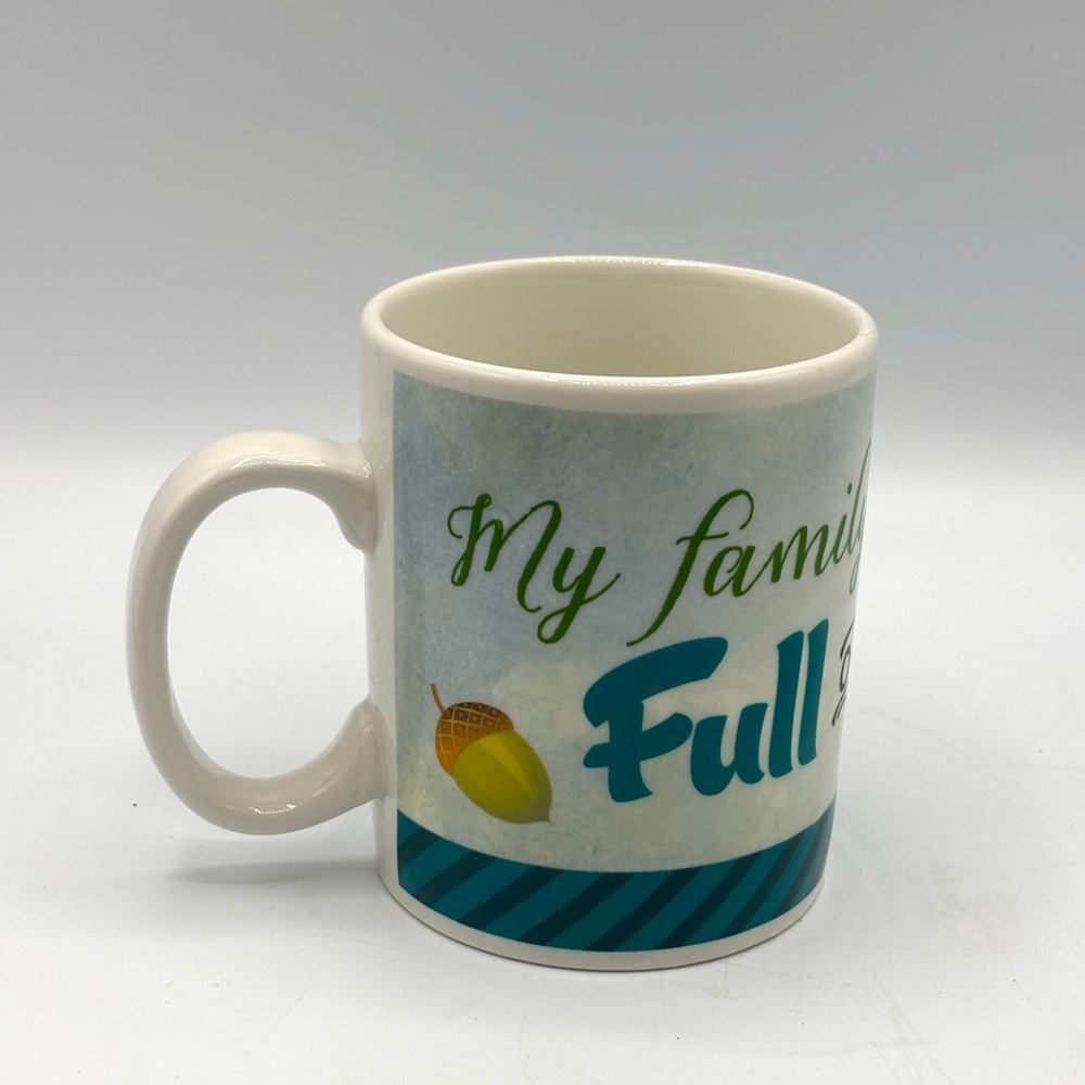 My family tree is full of nuts squirrel 12oz. Porcelain mug.